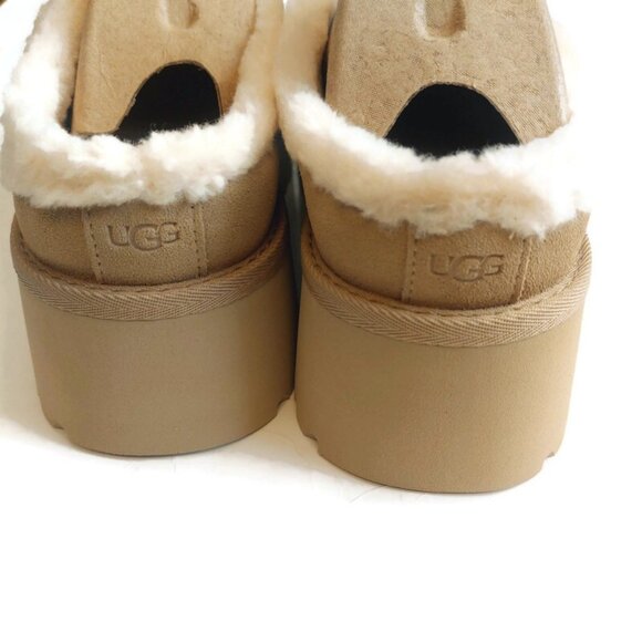 UGG Womens Size 12 New Heights Cozy Clog Suede Shoes Mustard Seed 1162510 - Picture 6 of 9